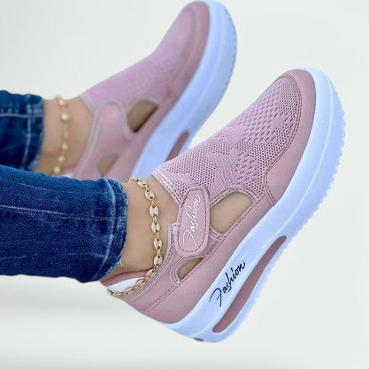 Kvinnenes Komfortable Sko med Justerbar Borrelås og Pustende Materiale 1