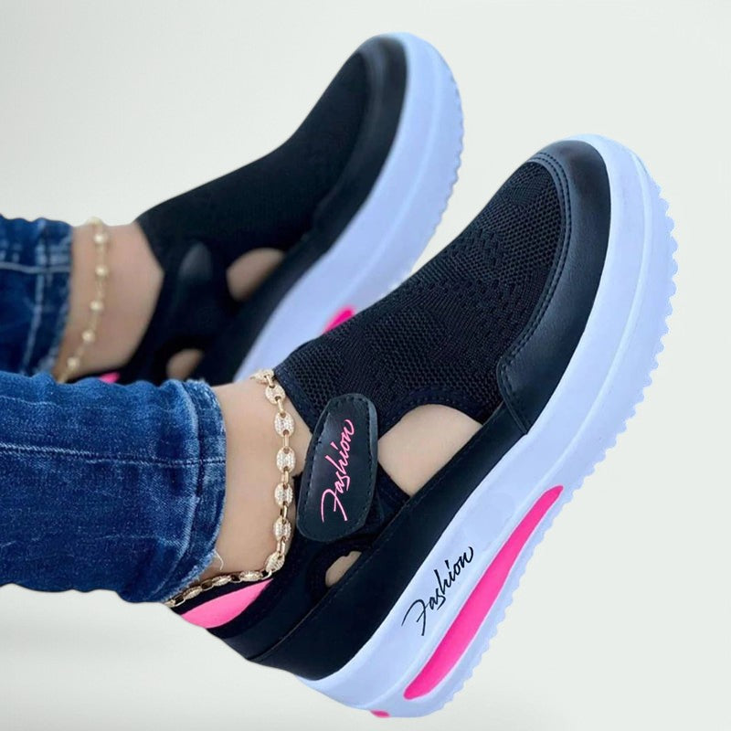 Kvinnenes Komfortable Sko med Justerbar Borrelås og Pustende Materiale 2