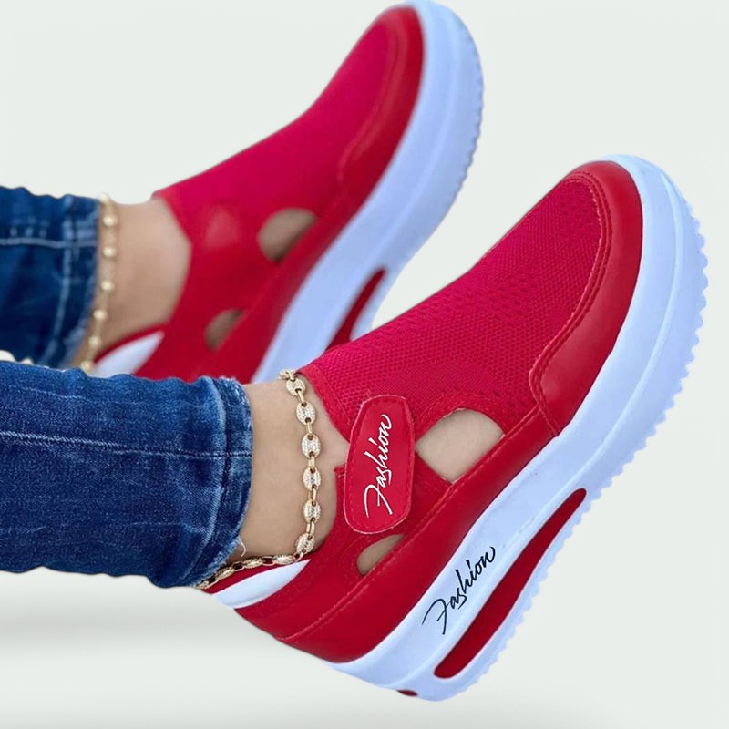 Kvinnenes Komfortable Sko med Justerbar Borrelås og Pustende Materiale 3