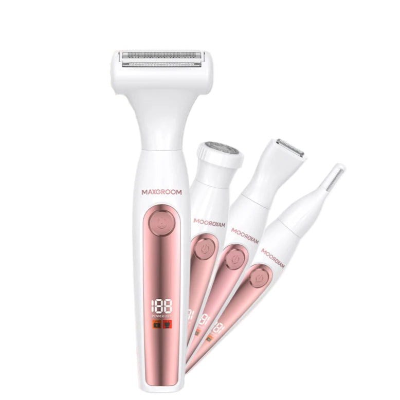 Kvinners 4-i-1 Kroppshår Trimmer Kit Oppladbar Vanntett 0