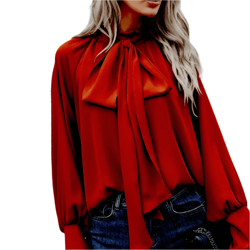 Kvinners Bluse Formell Casual med Rette Linjer 0