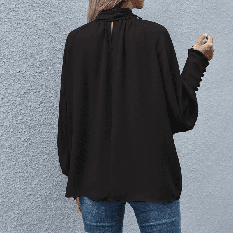 Kvinners Bluse Formell Casual med Rette Linjer 2