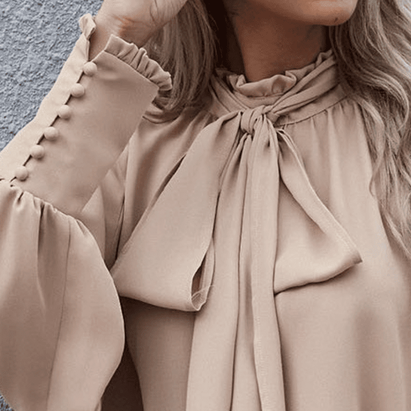 Kvinners Bluse Formell Casual med Rette Linjer 5
