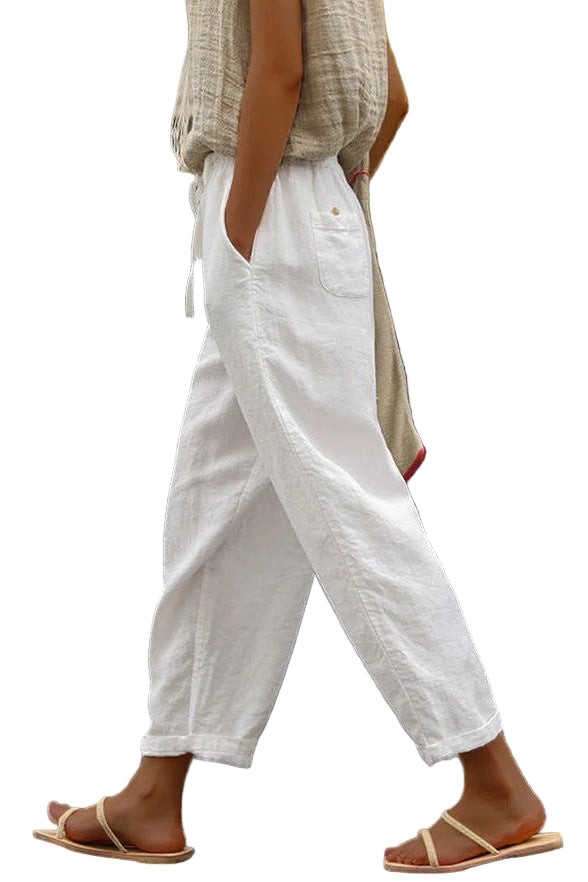 Kvinners Bukser Hel Lengde Løs Passform Rett Ben Komfortabel Fiberblanding 0