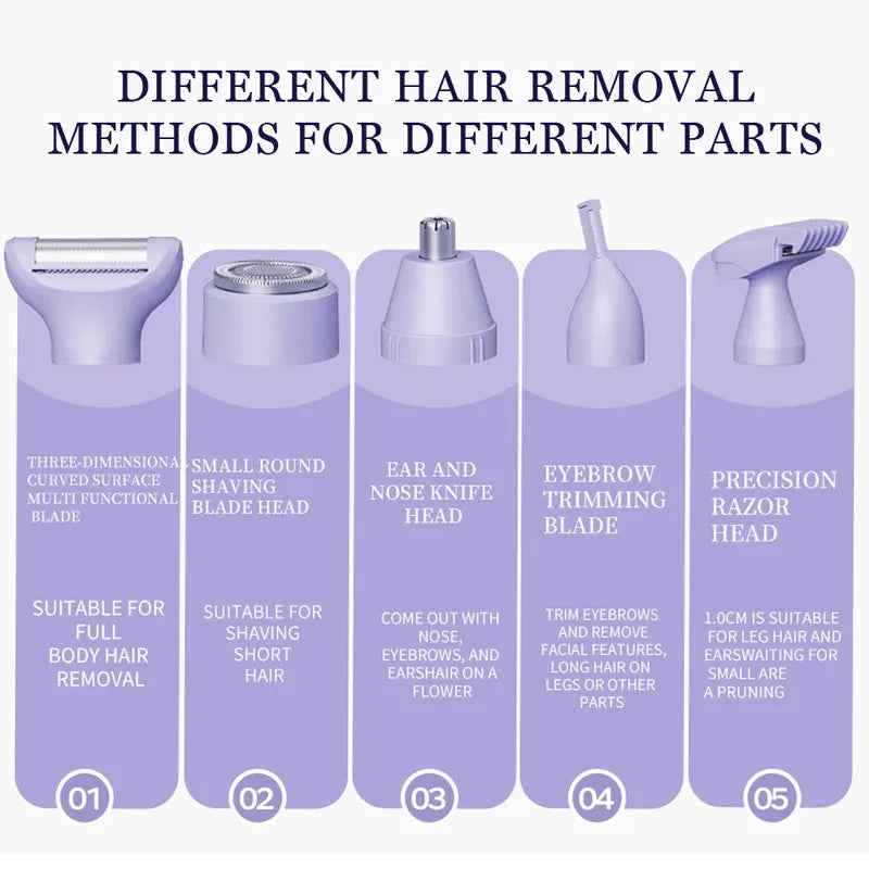 Kvinners Elektrisk Barbermaskin Multifunksjonell Trimmer 2