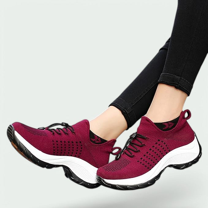 Kvinners Komfortable Sko Pustende Mesh Sklisikker Såle 7
