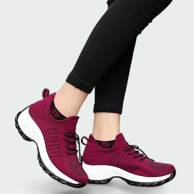Kvinners Komfortable Sko Pustende Mesh Sklisikker Såle 8