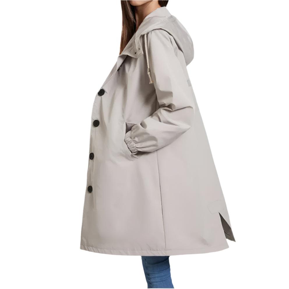 Kvinners Lettvekt Vannavstøtende Hettejakke for Utendørsaktiviteter 0