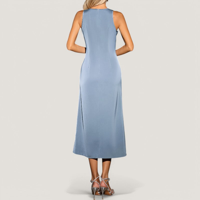 Kvinners Maxi Kjole Uten Ermer Satin 2