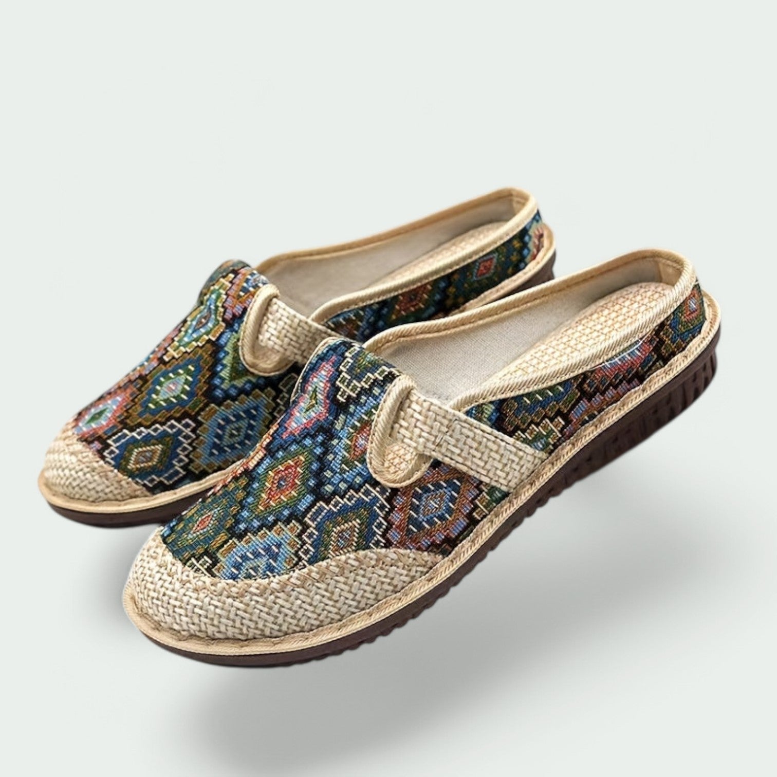 Kvinners Plattform Sandaler med Lukket Tå og Geometrisk Mønster 1