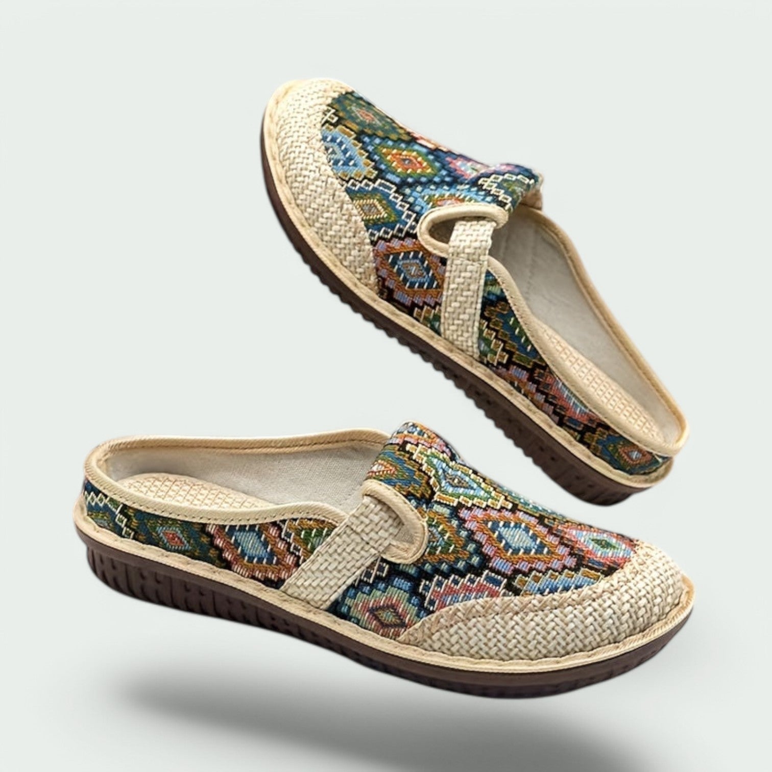 Kvinners Plattform Sandaler med Lukket Tå og Geometrisk Mønster 2