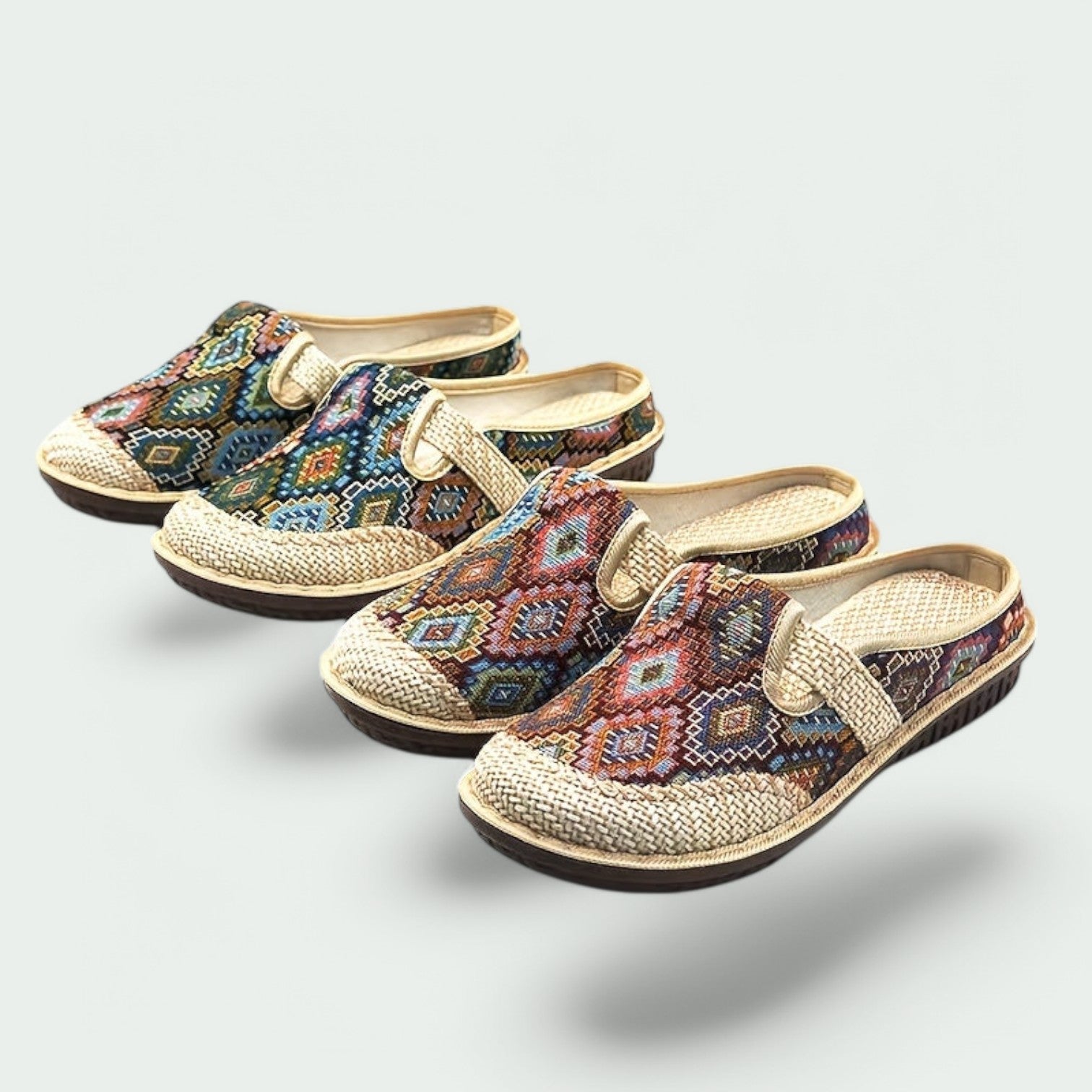 Kvinners Plattform Sandaler med Lukket Tå og Geometrisk Mønster 3