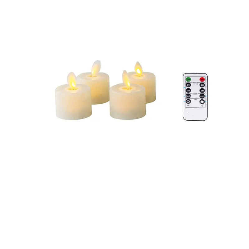 LED Tealight Candle Med Bevegelig Flamme For Innendørs Og Utendørs Dekorasjon 0