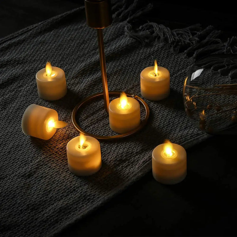 LED Tealight Candle Med Bevegelig Flamme For Innendørs Og Utendørs Dekorasjon 2