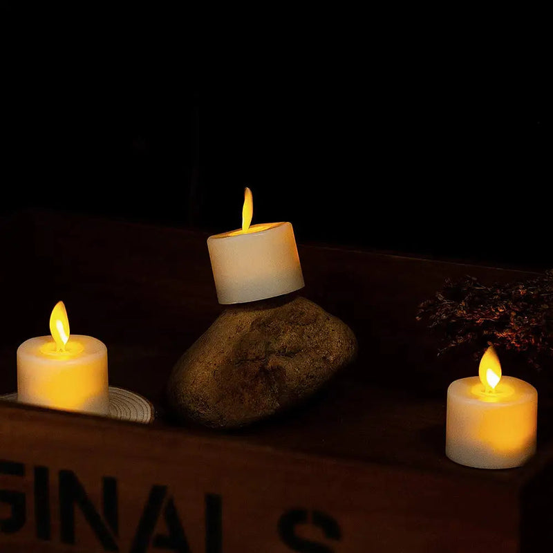 LED Tealight Candle Med Bevegelig Flamme For Innendørs Og Utendørs Dekorasjon 3