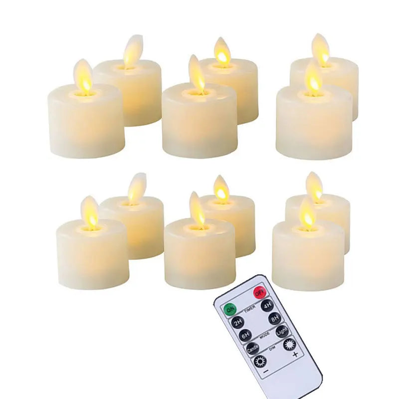 LED Tealight Candle Med Bevegelig Flamme For Innendørs Og Utendørs Dekorasjon 6
