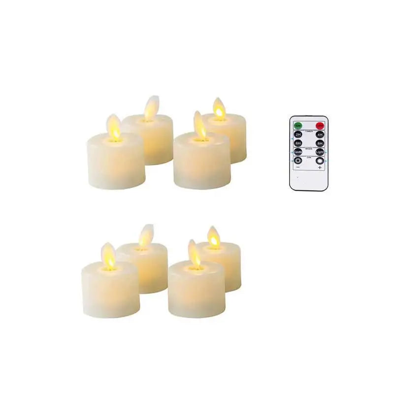 LED Tealight Candle Med Bevegelig Flamme For Innendørs Og Utendørs Dekorasjon 7