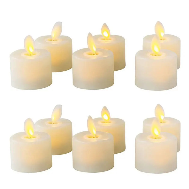 LED Tealight Candle Med Bevegelig Flamme For Innendørs Og Utendørs Dekorasjon 8
