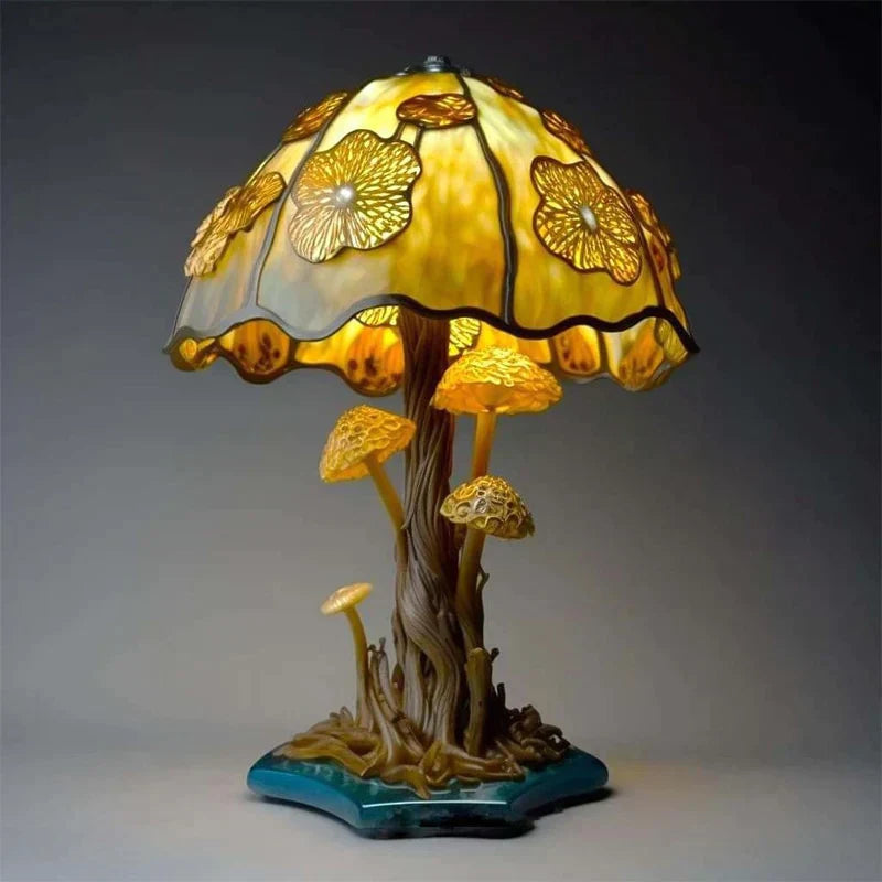 Liten Bordlampe Retro Farget Glassdesign til Barnerom 4