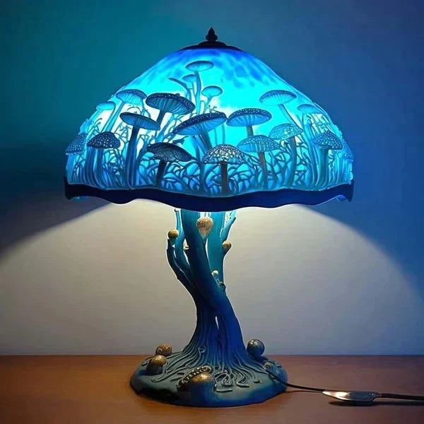 Liten Bordlampe Retro Farget Glassdesign til Barnerom 7