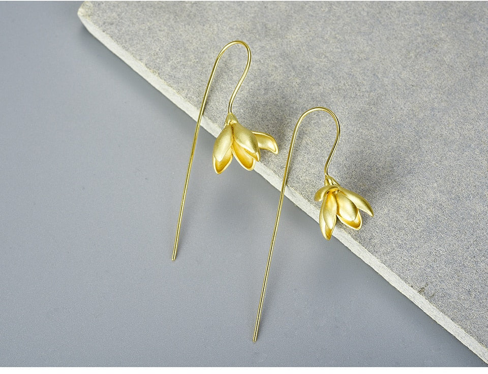 Magnolia Blomst Dingle Øredobber