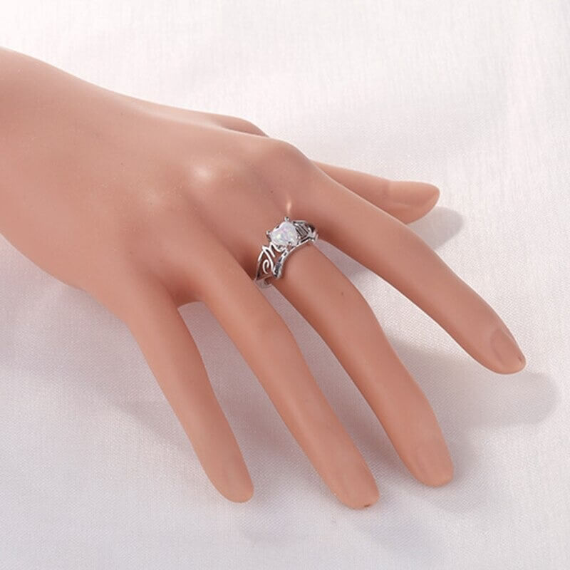Mamma Hjerte Opal Ring