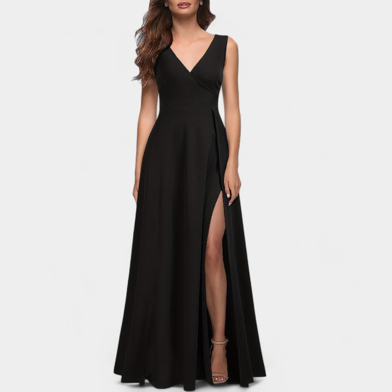 Maxikjole Dame A-Linje V-Hals Polyester 7