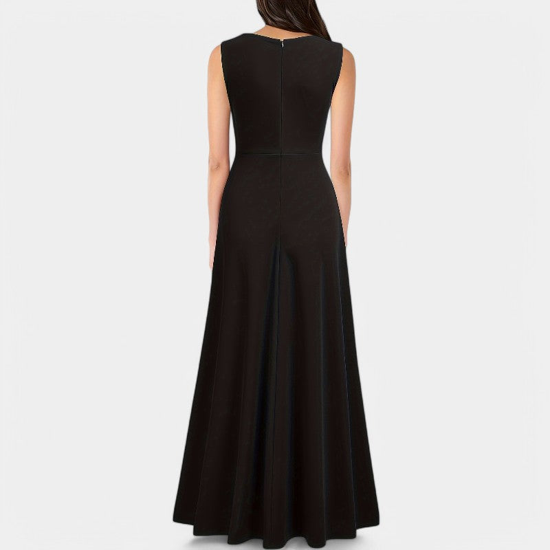 Maxikjole Dame A-Linje V-Hals Polyester 8