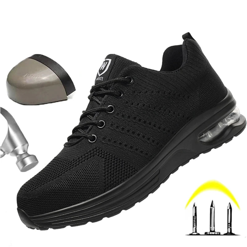 Menns Arbeidssko Joggesko Med Stål Tå Sporty Design 0