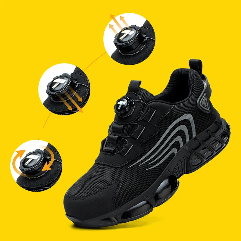 Menns Arbeidssko Sporty Design med Roterende Knapp 2