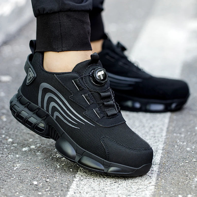 Menns Arbeidssko Sporty Design med Roterende Knapp 4