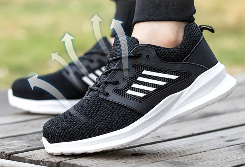 Menns Arbeidssko med Stål Tåbeskyttelse og Moderne Design 3