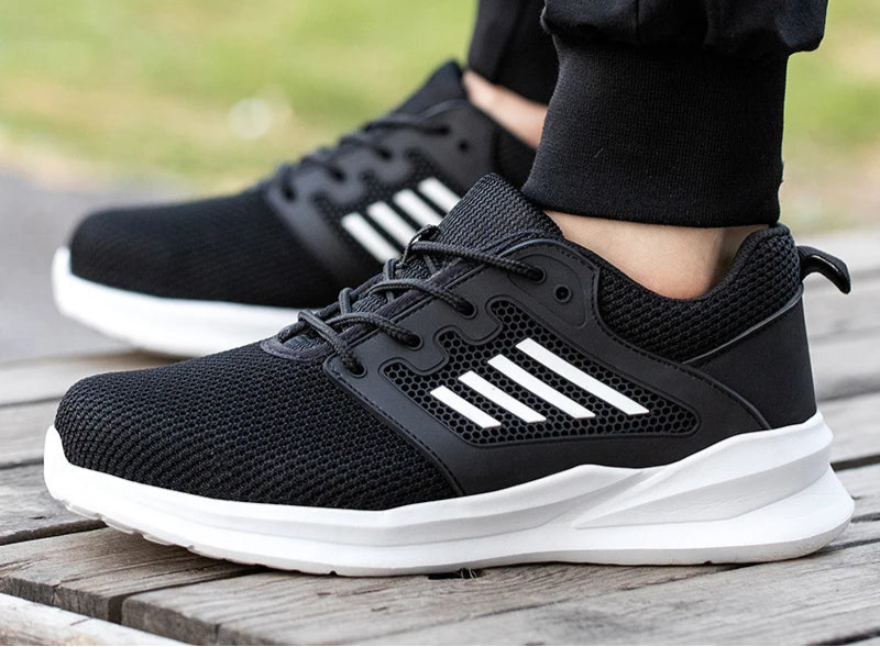 Menns Arbeidssko med Stål Tåbeskyttelse og Moderne Design 4