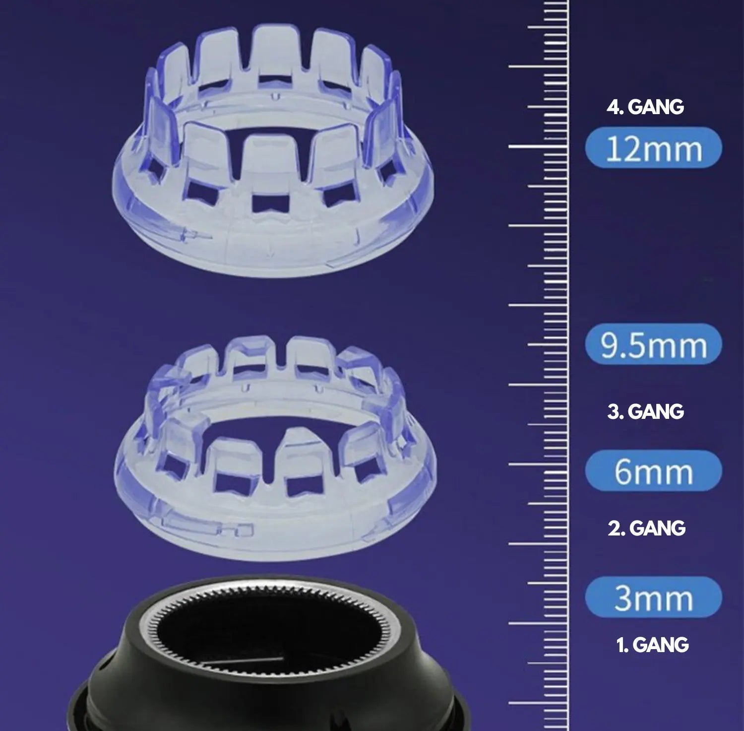 Menns Trådløs Hårklipper Ergonomisk Design med Justerbare Skjærelengder 3