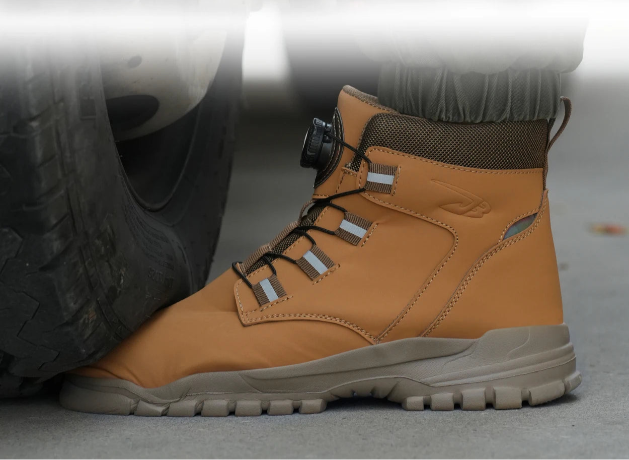 Menns Vanntette Arbeidsstøvler med Stål Tå Moderne Design 5