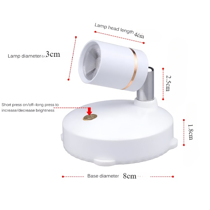 Mini LED Spotlight Trådløs Belysning 7