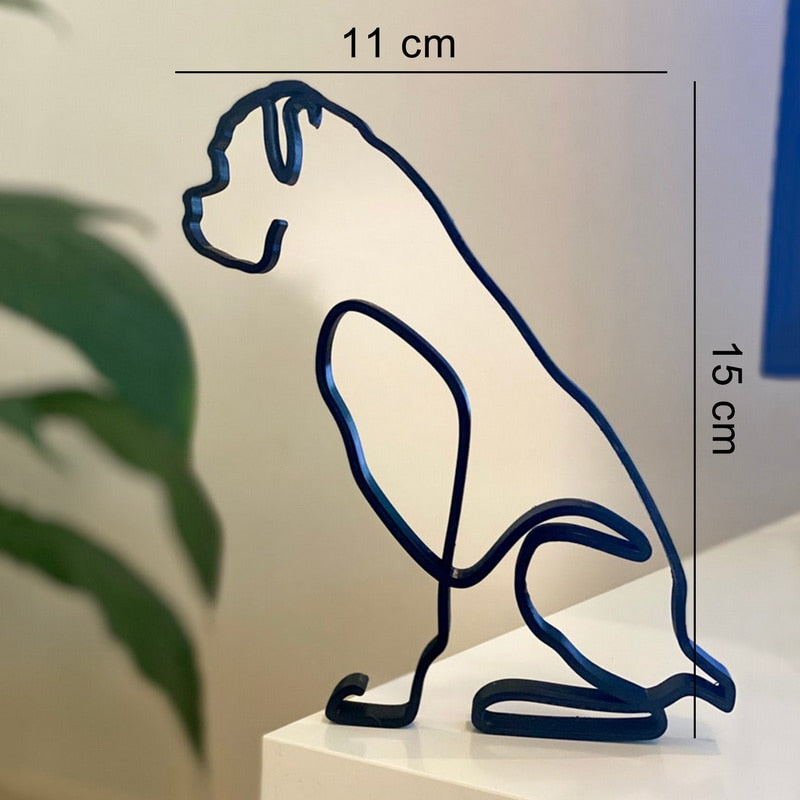 Minimalistisk Hundekunstskulptur