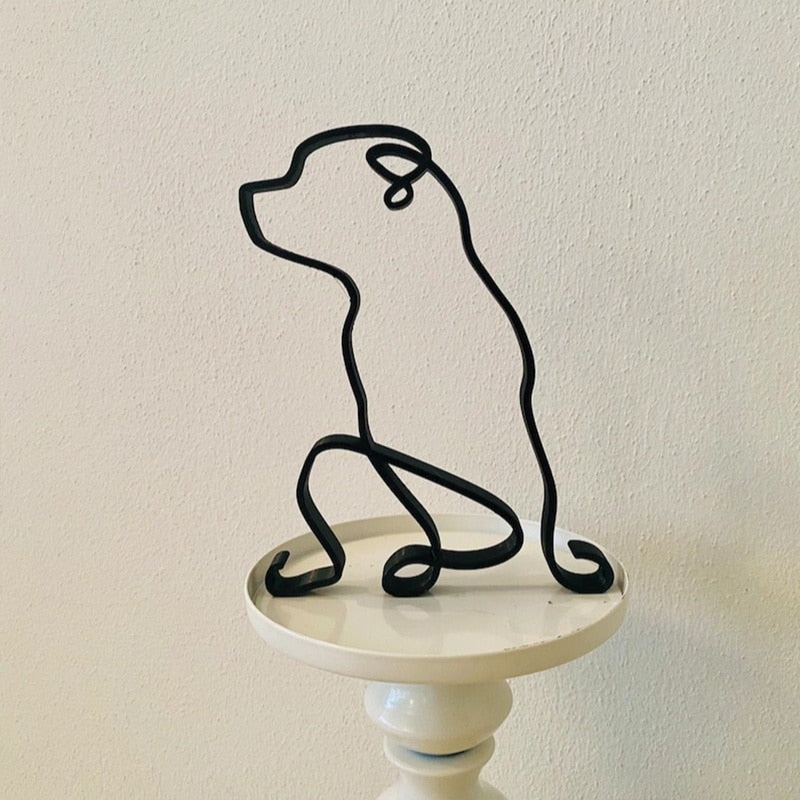 Minimalistisk Hundekunstskulptur