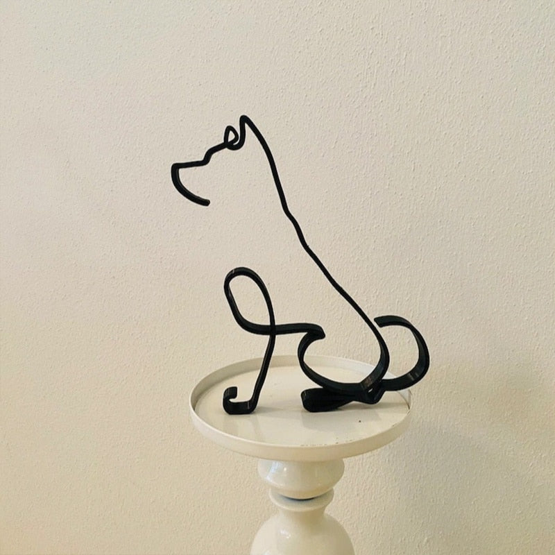 Minimalistisk Hundekunstskulptur