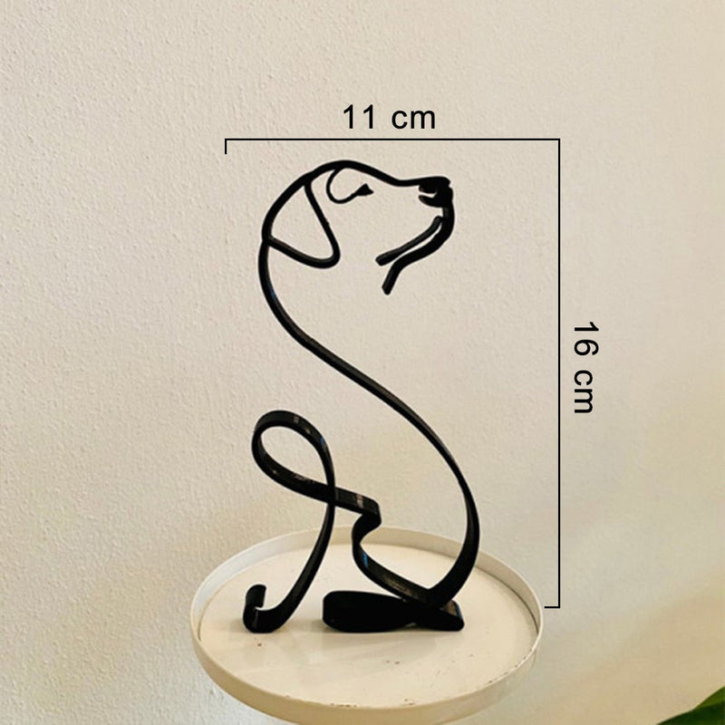 Minimalistisk Hundekunstskulptur