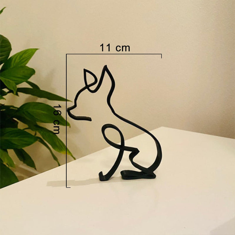 Minimalistisk Hundekunstskulptur