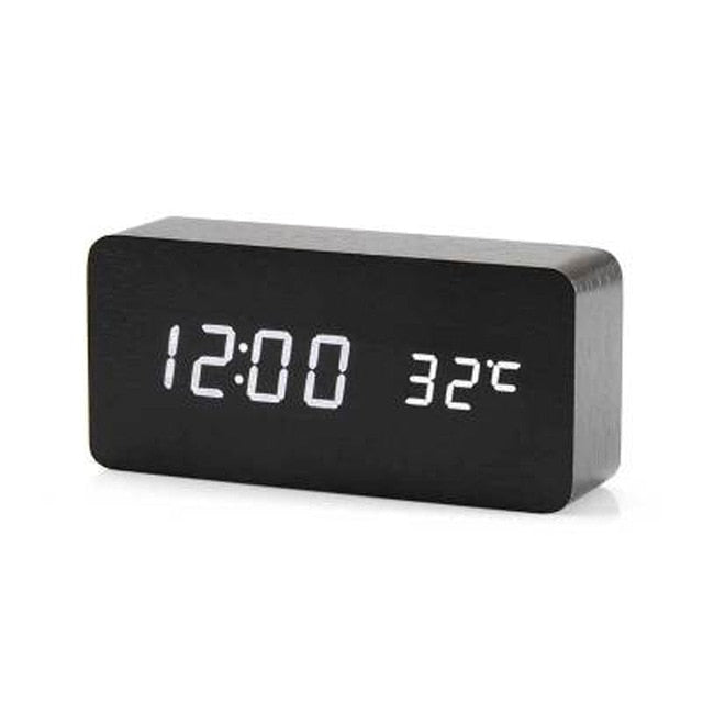 Minimalistisk Digital LED Vekker med Talekontroll 12