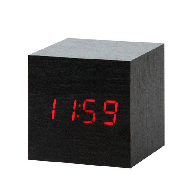 Minimalistisk Digital LED Vekker med Talekontroll 16
