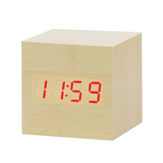 Minimalistisk Digital LED Vekker med Talekontroll 4