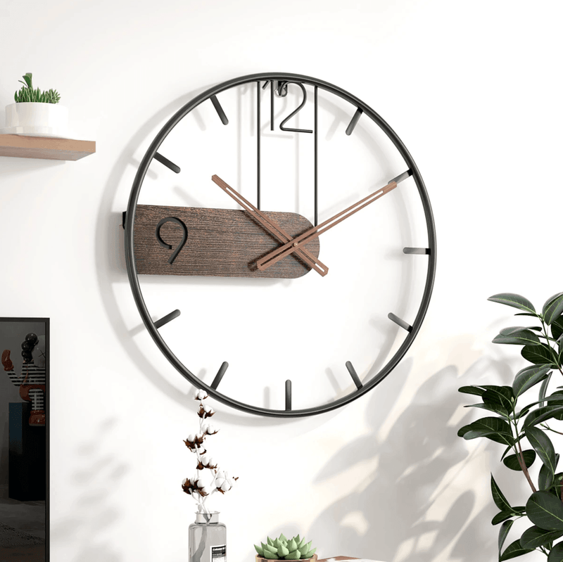 Moderne Veggklokke Rund 40 cm for Hjem og Kontor 0