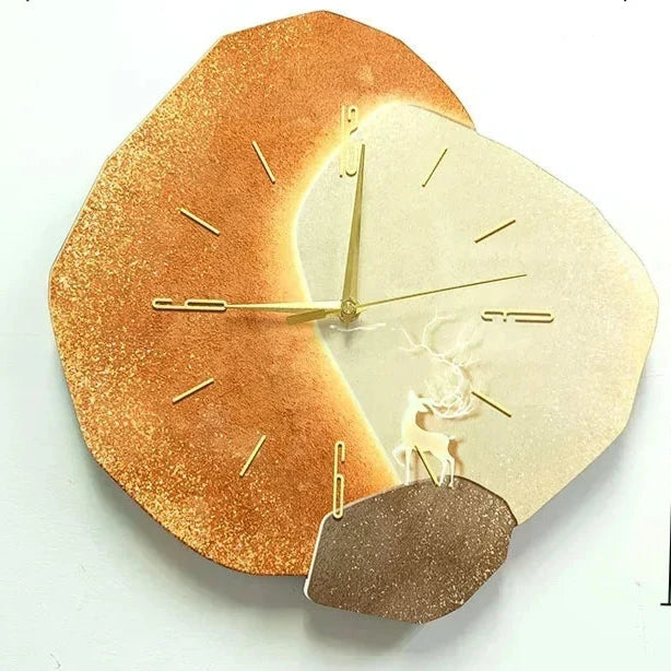 Moderne Veggklokke i Tre med Unik Design 0