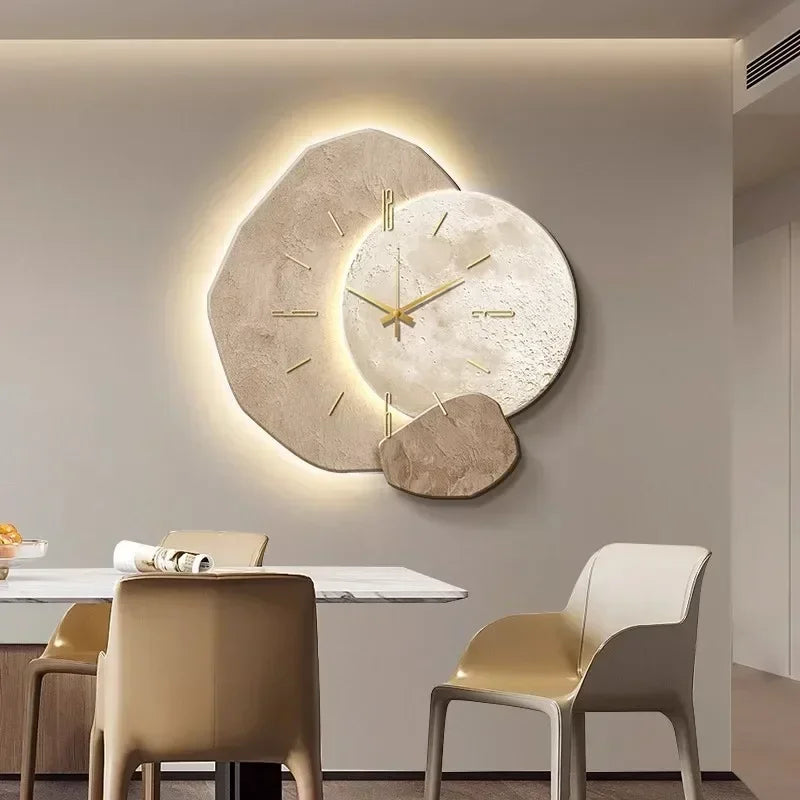Moderne Veggklokke i Tre med Unik Design 1