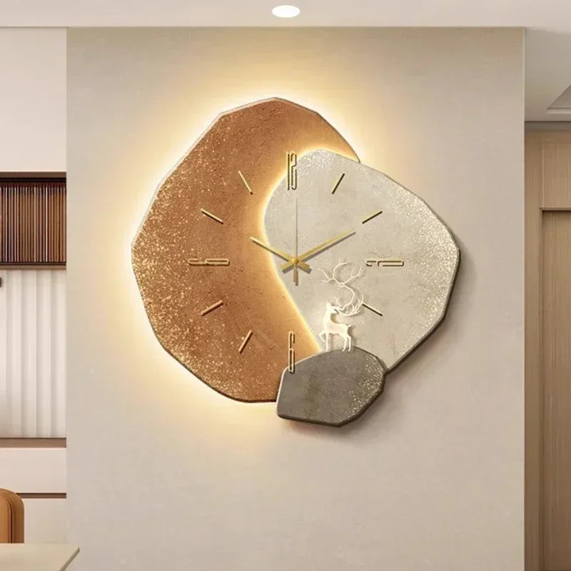 Moderne Veggklokke i Tre med Unik Design 2