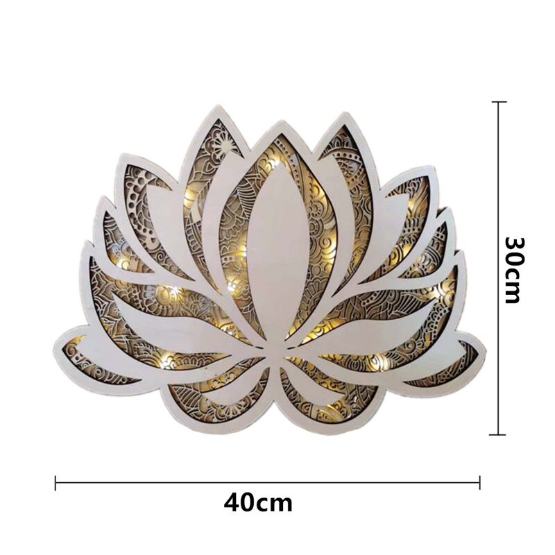 Moderne Vegglampe med Lotus Mandala Design for Stue og Soverom 5