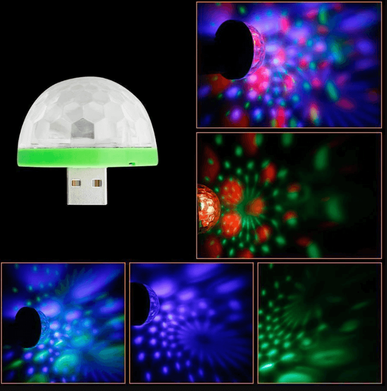 Mushroom Disco Lys (Usb)